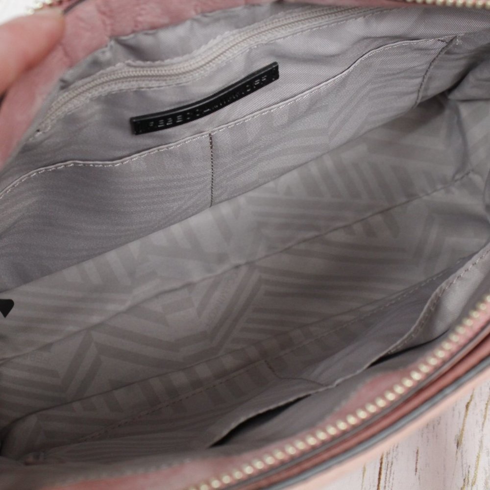 Rebecca Minkoff Bree Crossbody Satchel Blush Pink Suede - Picture 12 of 12